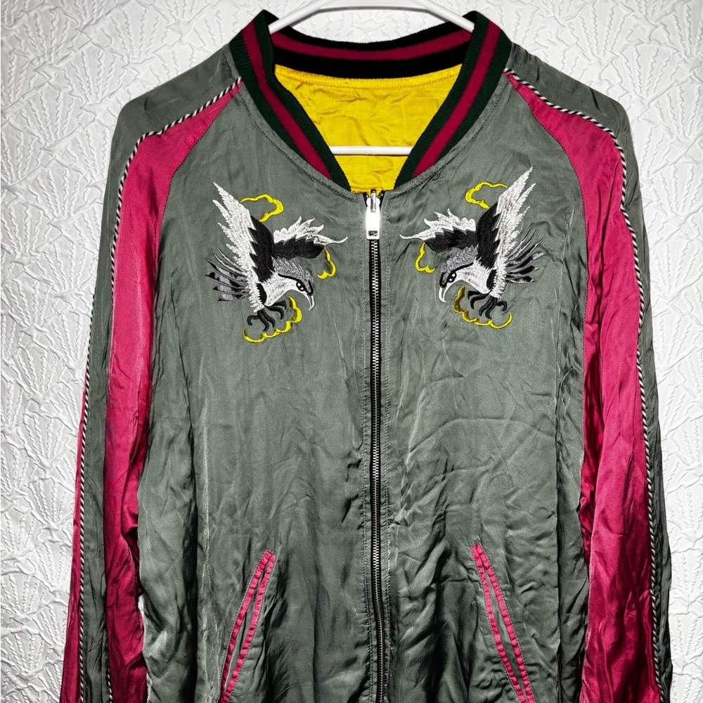 Vintage Diesel Reversible Eagle Bomber Jacket Y2K